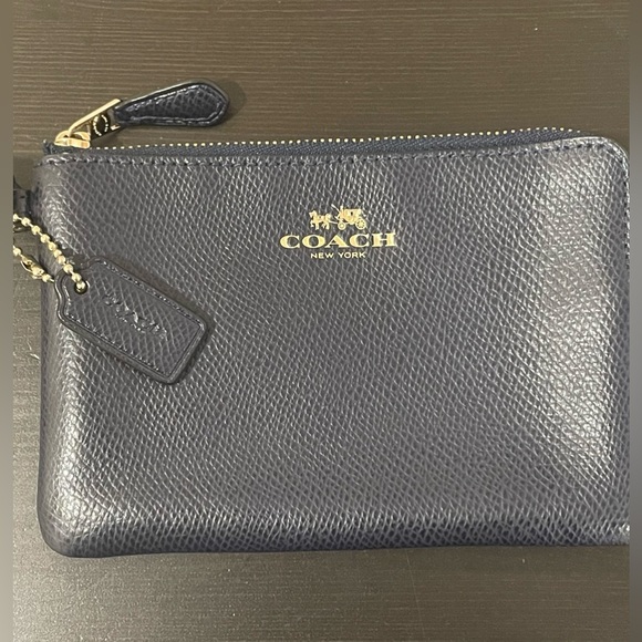 Coach Blue Leather Wristlet *Like New*. OS - Picture 1 of 6